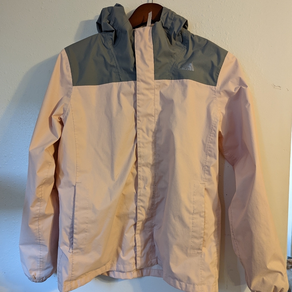 Girls Columbia jacket size XL(18) - pink and gray